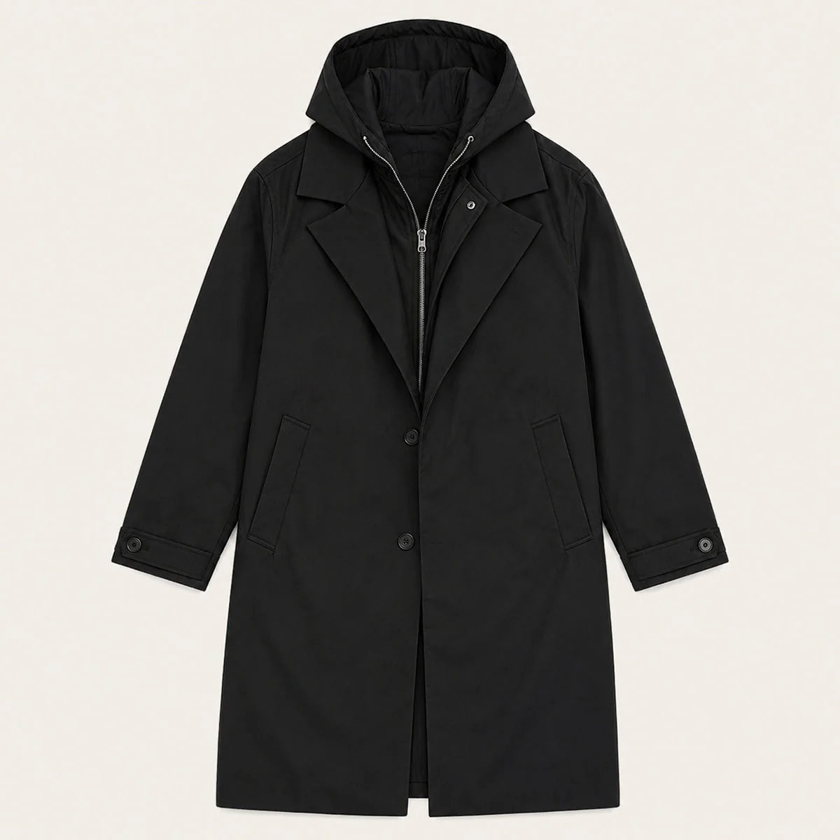 Oldborough | Men's Hooded Long Rain Coat