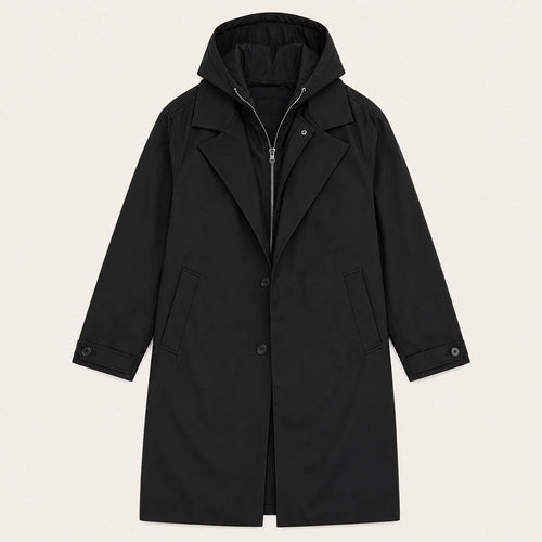 Oldborough | Men's Hooded Long Rain Coat