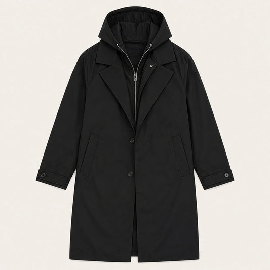 Oldborough | Men's Hooded Long Rain Coat