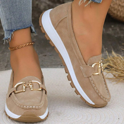 Chunky Loafers with Metal Buckle