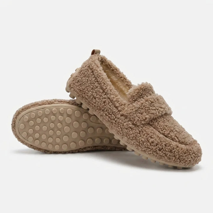 Fuzzy Teddy Loafers Slip-On