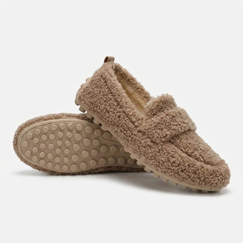 Fuzzy Teddy Loafers Slip-On