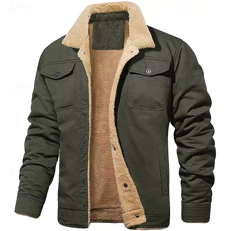 Men's Sherpa Collar Winter Trucker Jacket