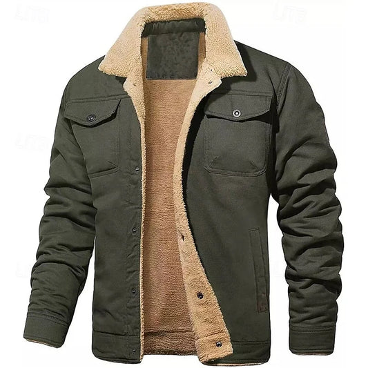 Men's Sherpa Collar Winter Trucker Jacket
