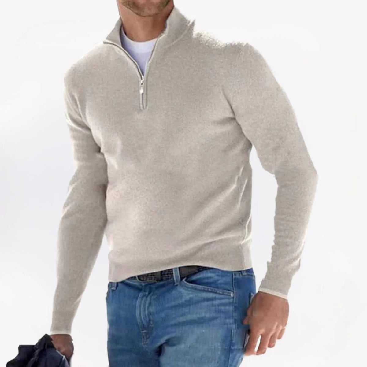 Men's Knit Quarter Zip Sweater