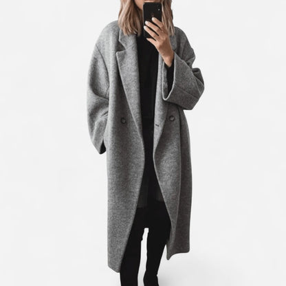 Wool Coat – Grey Oversized Longline