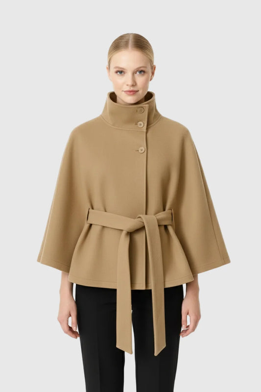 Sofia | Belted Cape Coat