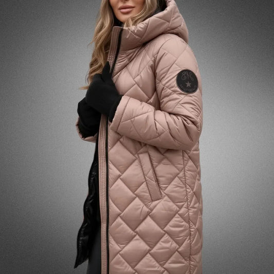 Women's Quilted Hooded Longline Puffer Jacket