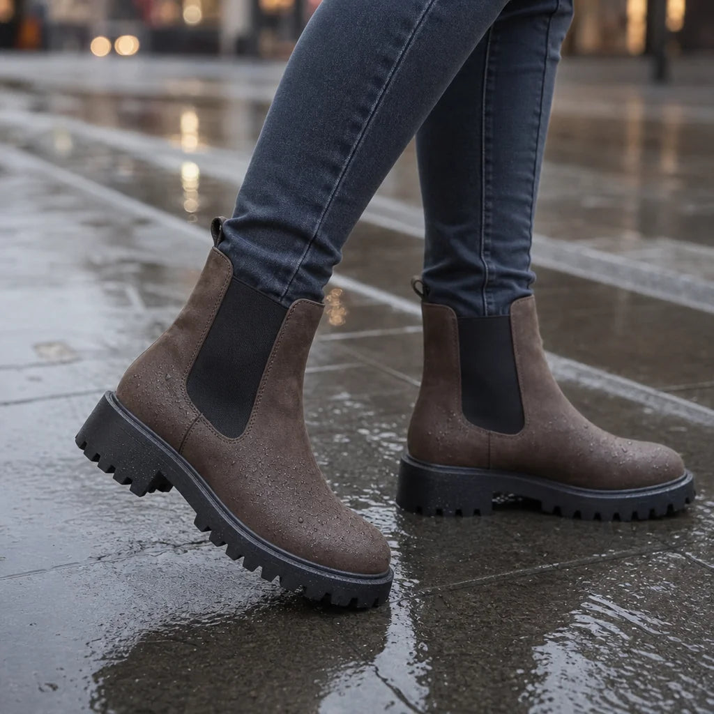 Wide-Fit Chelsea Boots with Stretch Panel