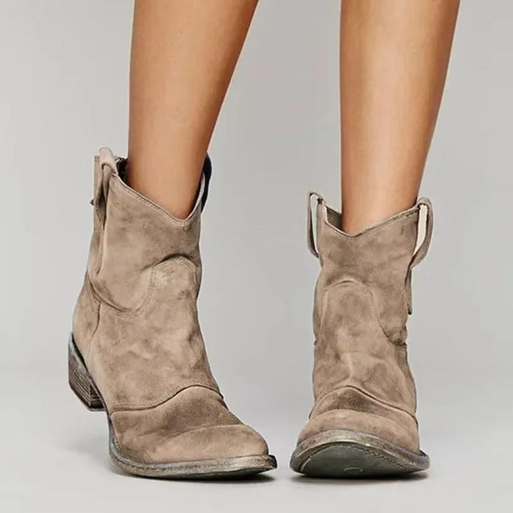 Slouchy Western Ankle Boots