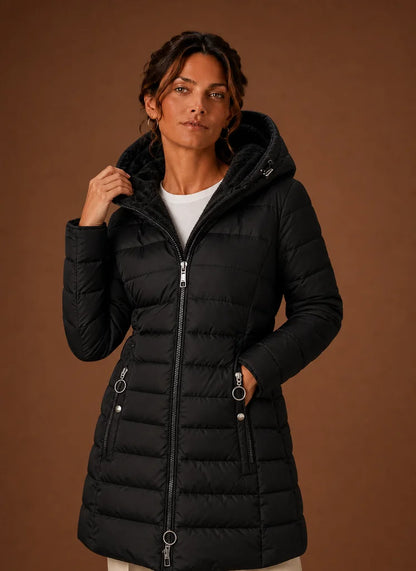 Women's Long Hooded Puffer Coat Winter Jacket