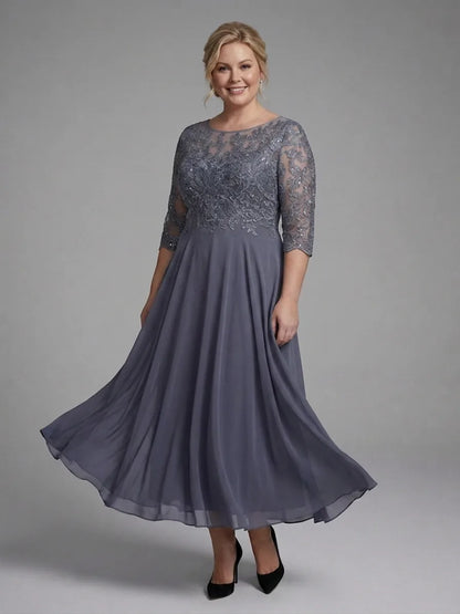 Mother of the Bride Lace Midi Dress