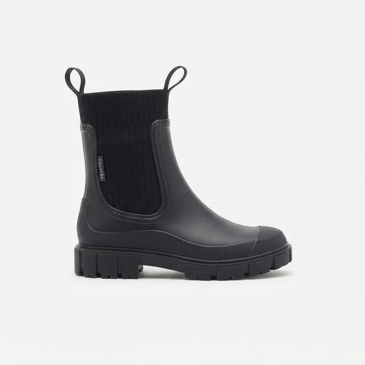 Chelsea Boots with Lug Sole and Pull Tabs