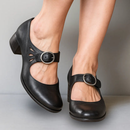 Mary Jane Pumps with Ankle Strap