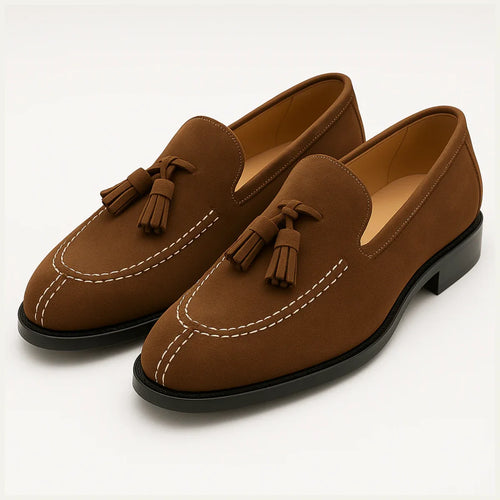 Men's Loafers Suede Tassel Slip-On