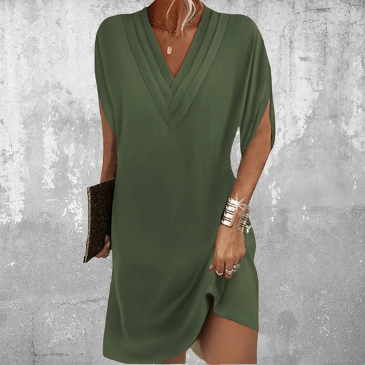 V-Neck Wrap Mini Dress