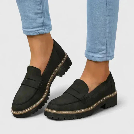 Chunky Lug Sole Penny Loafers