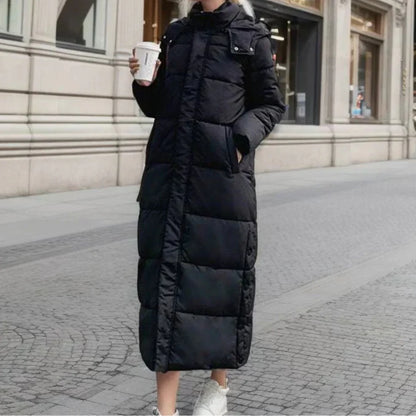 Women's Wool Blend Winter Coat with Hood