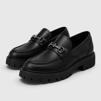 Men's Loafers Chunky Sole Horsebit Slip-On