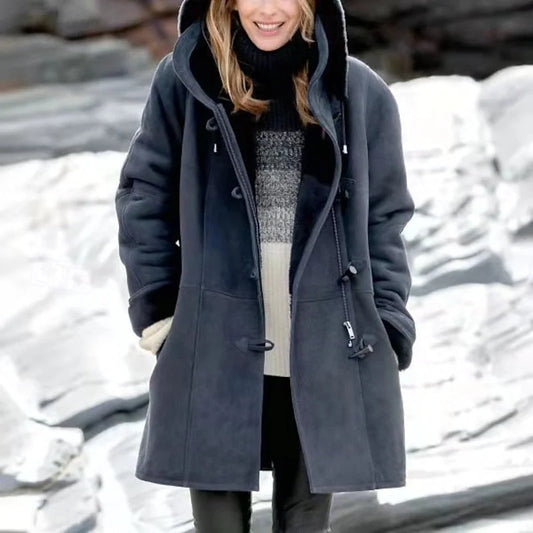 Women's Hooded Winter Coat with Fleece Lining
