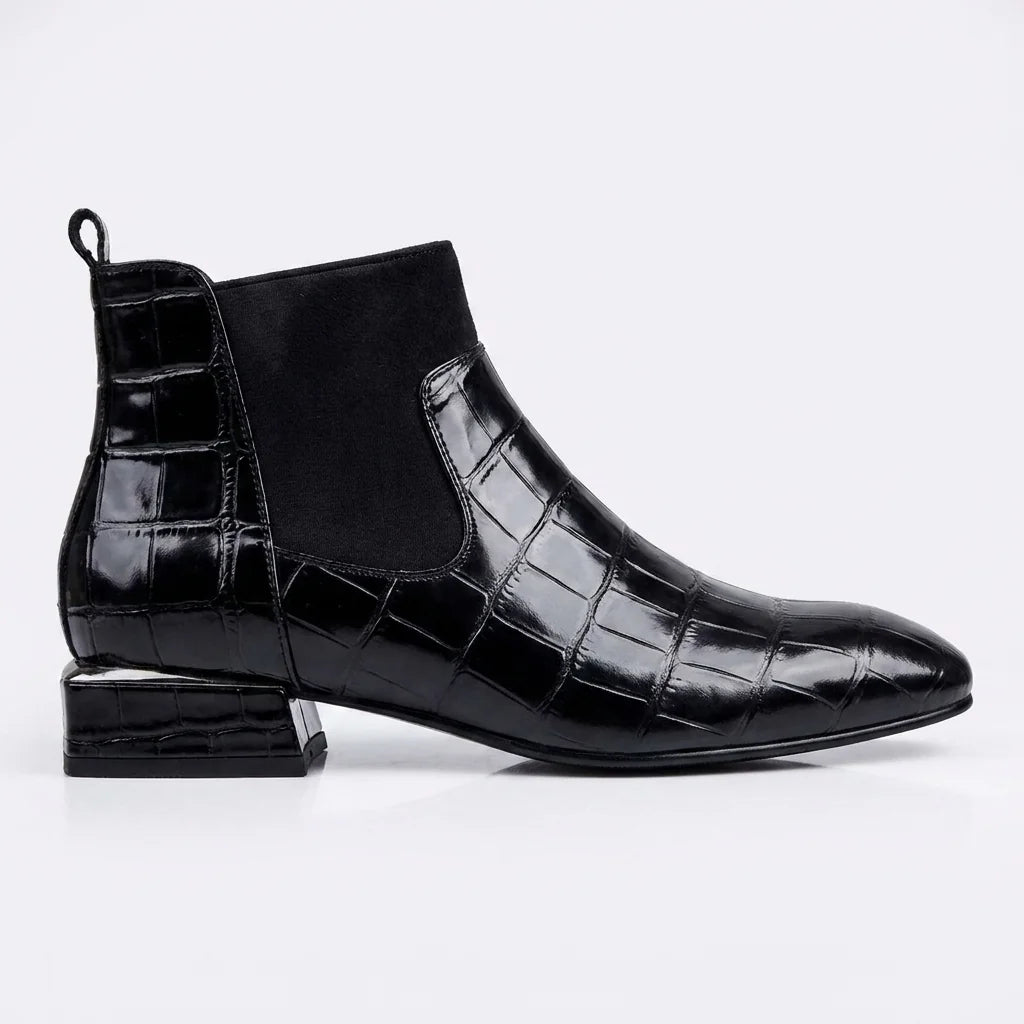 Lorena | Chelsea Boots Croc-Effect Patent