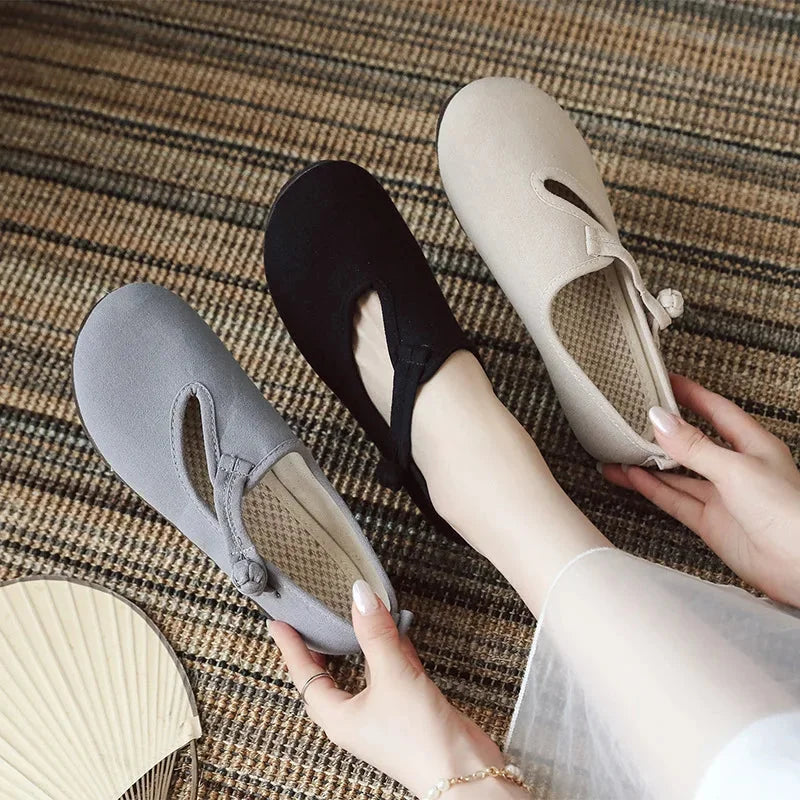 Cutout Mary Jane Flats