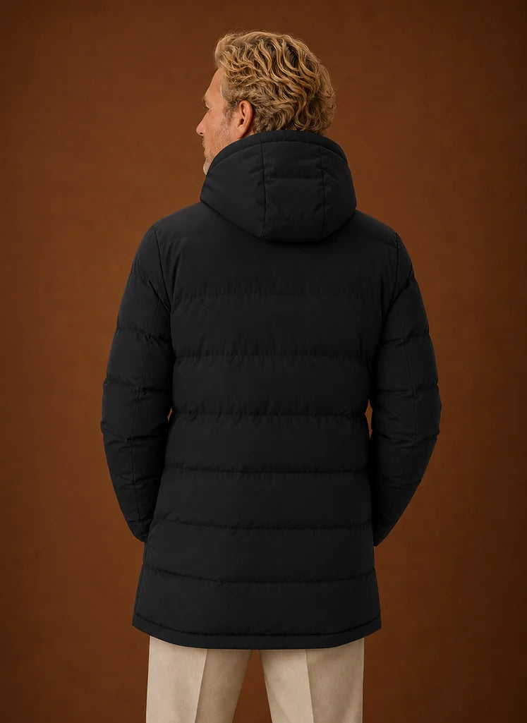 Men's Long Hooded Winter Jacket Puffer Coat