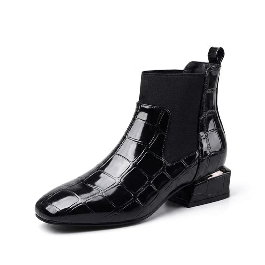 Lorena | Chelsea Boots Croc-Effect Patent