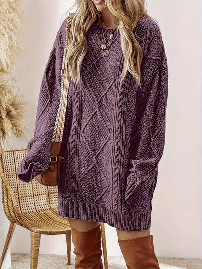 Cable Knit Sweater Dress