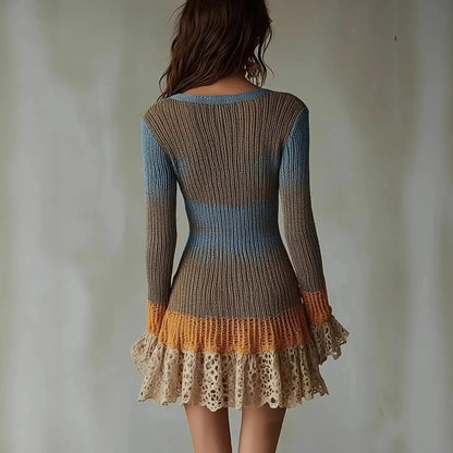 Ribbed Knit Sweater Dress