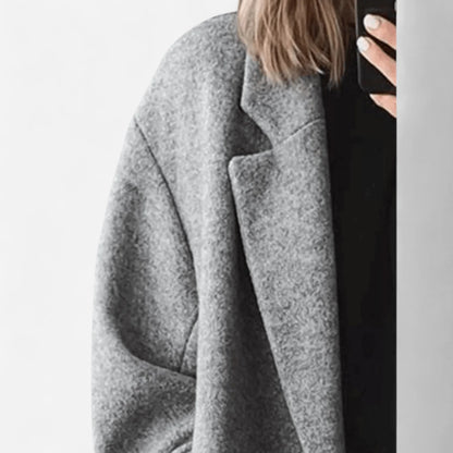 Wool Coat – Grey Oversized Longline