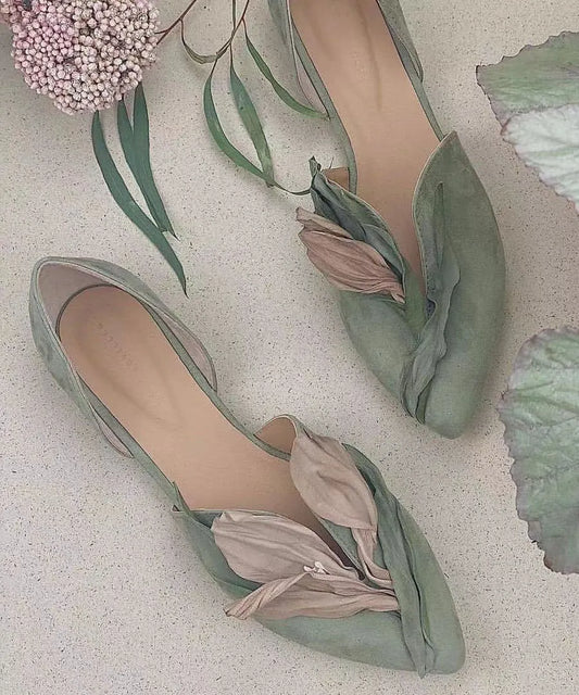 Comfortable Pointed Toe D'Orsay Flats