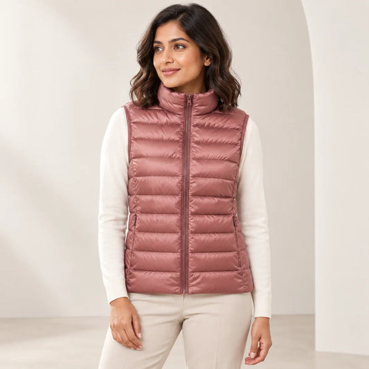 Padded Gilet Lightweight Stand Collar Vest