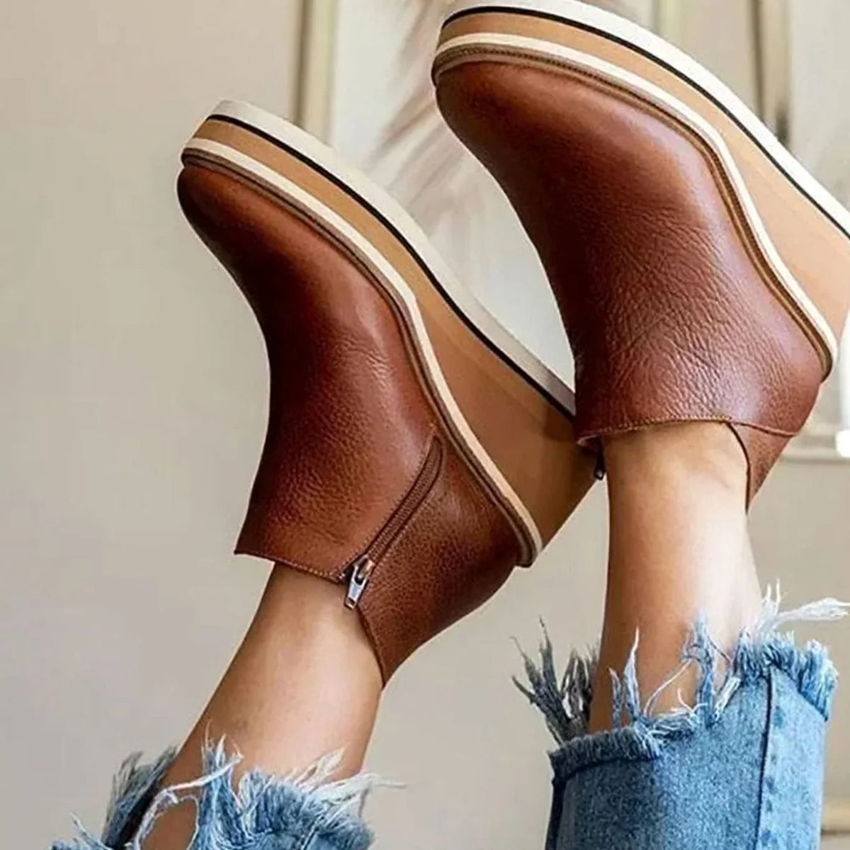 Chelsea Boots – Black Platform Wedge