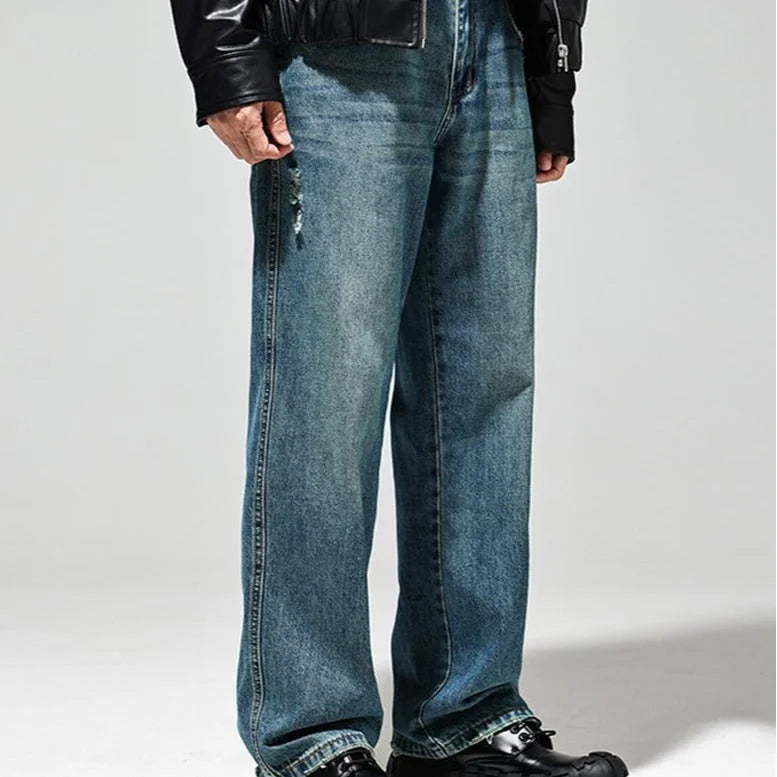Men's Relaxed Wide-Leg Baggy Jeans