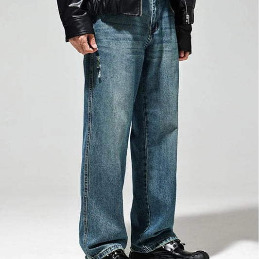 Men's Relaxed Wide-Leg Baggy Jeans