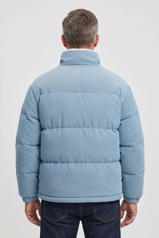 Men's Corduroy Collar Puffer Jacket