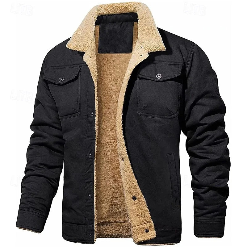 Men's Sherpa Collar Winter Trucker Jacket