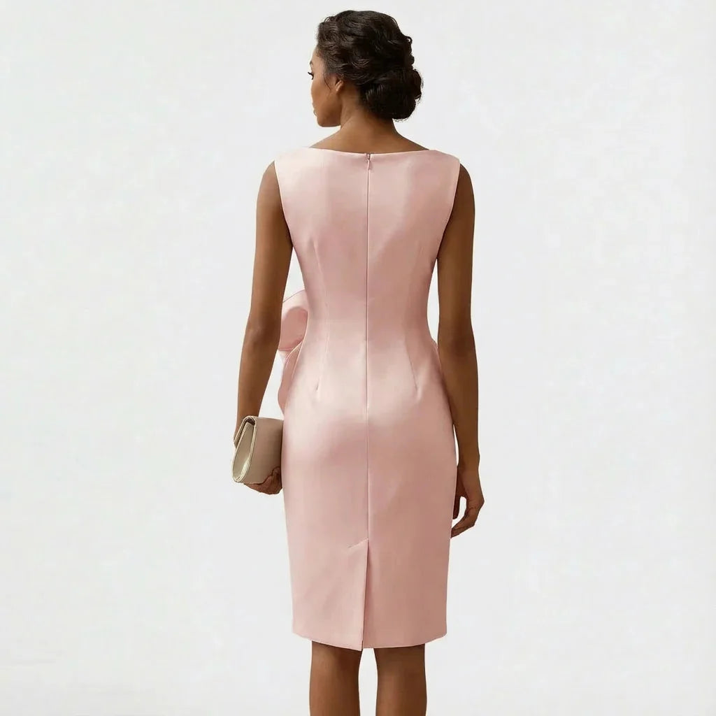 Mother of the Bride Bow Midi Dress