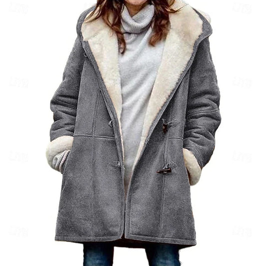 Women's Hooded Winter Coat with Fleece Lining