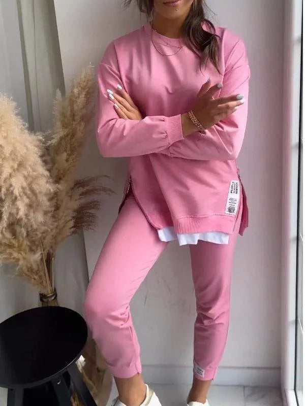 Women's Knit Pullover and Jogger Lounge Set