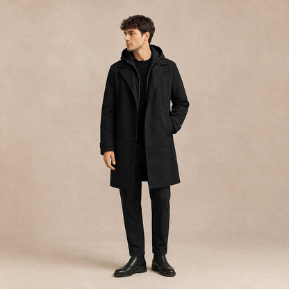 Oldborough | Men's Hooded Long Rain Coat