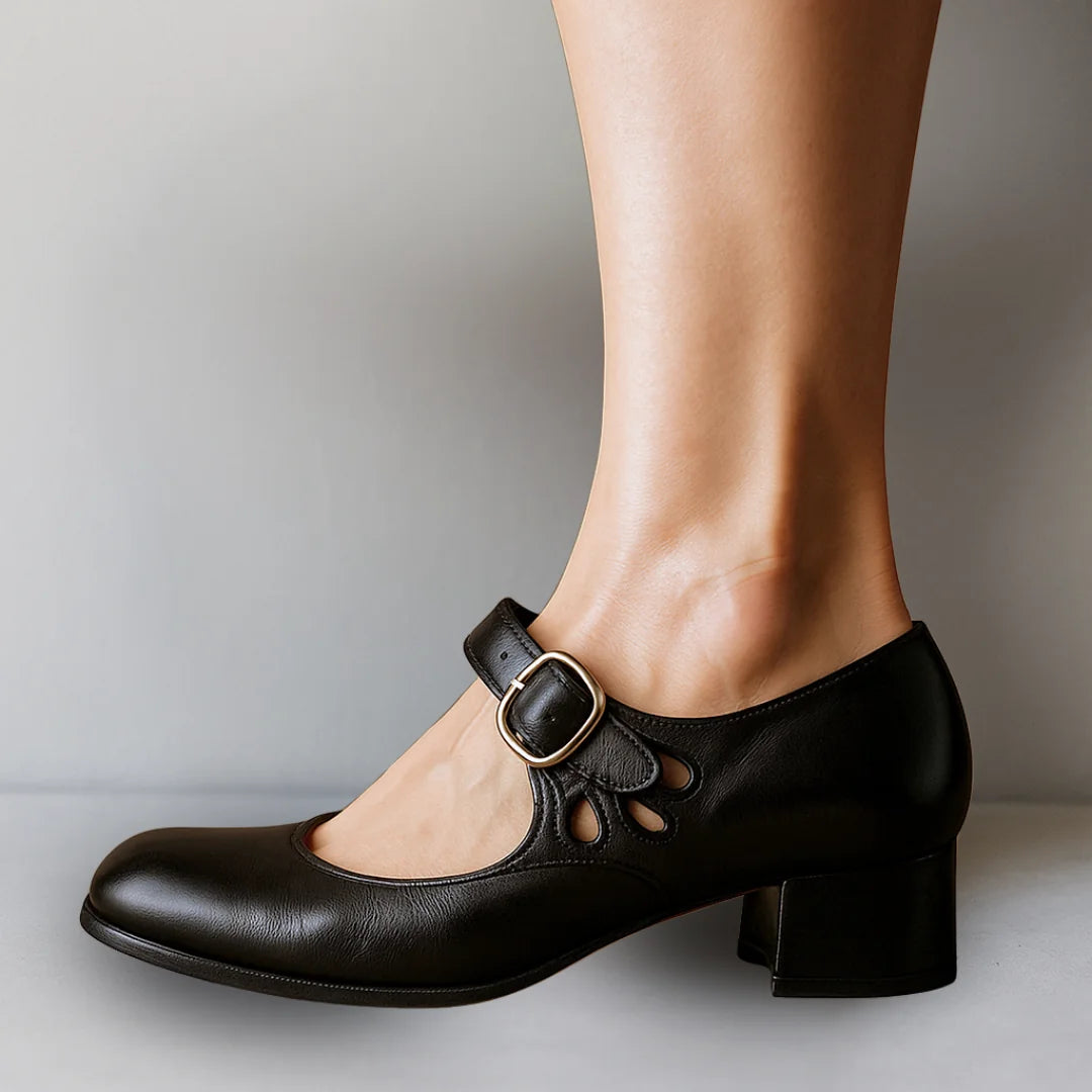 Mary Jane Pumps with Ankle Strap