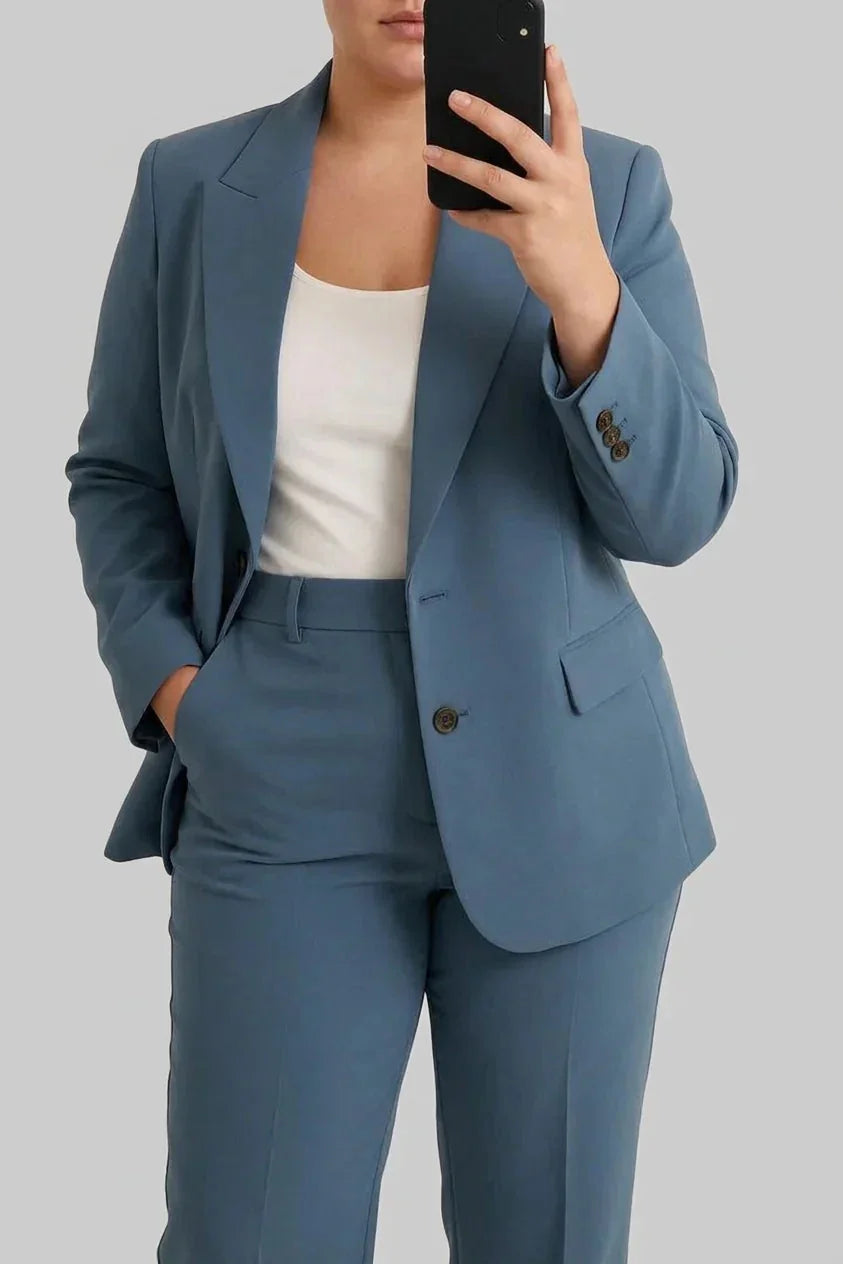 Two-Piece Blazer and Pant Suit Set