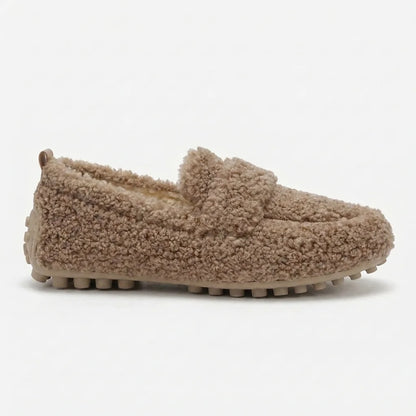 Fuzzy Teddy Loafers Slip-On