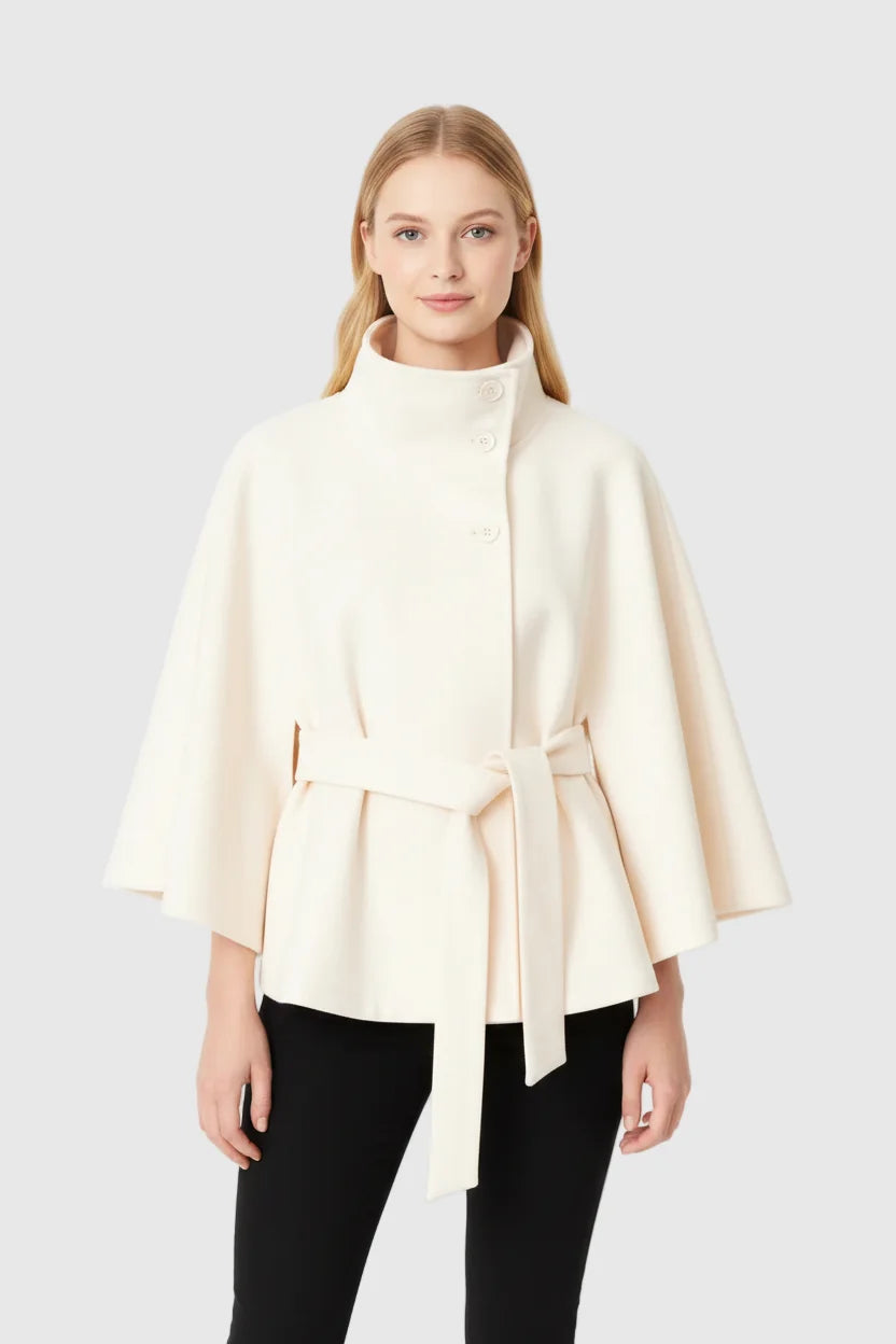 Sofia | Belted Cape Coat