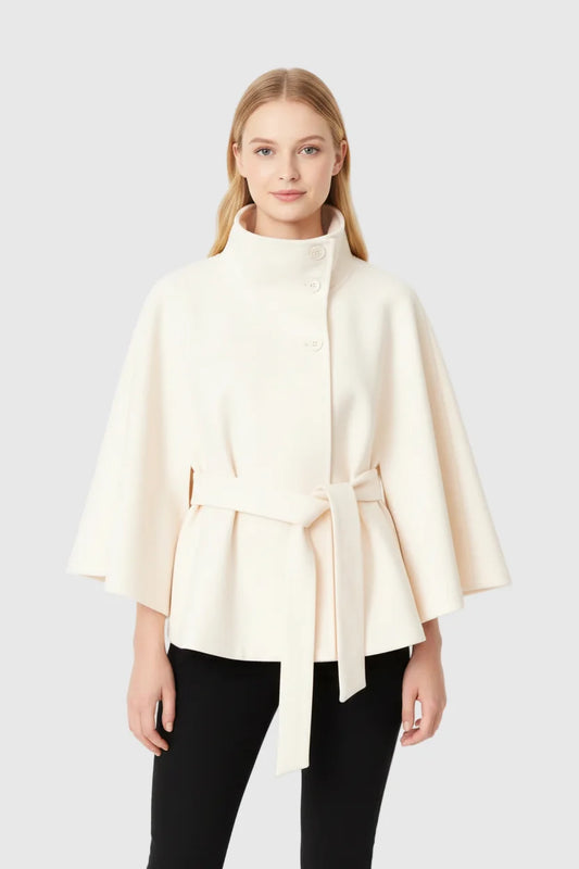 Sofia | Belted Cape Coat