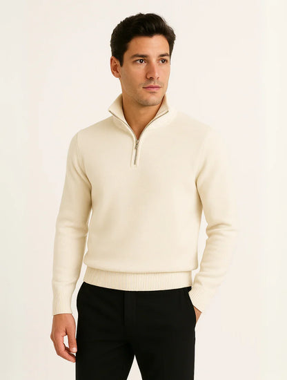 Men's Quarter-Zip Sweater Knit