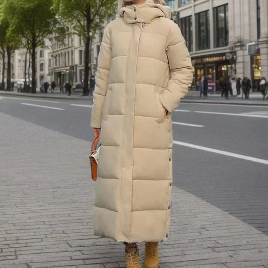 Women's Wool Blend Winter Coat with Hood
