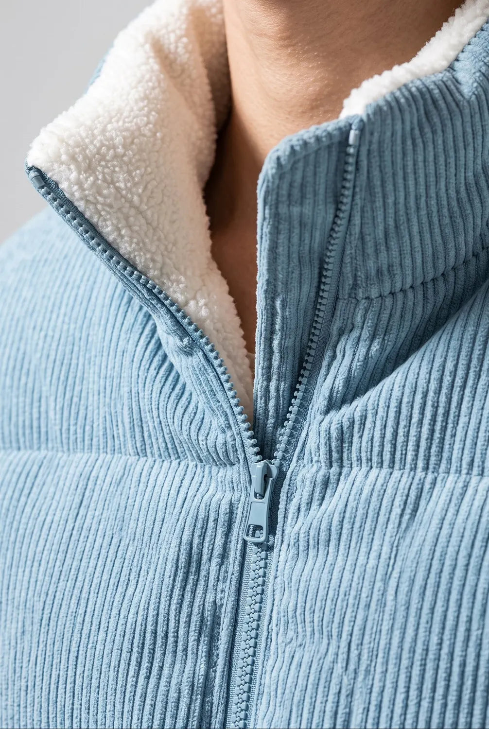 Men's Corduroy Collar Puffer Jacket